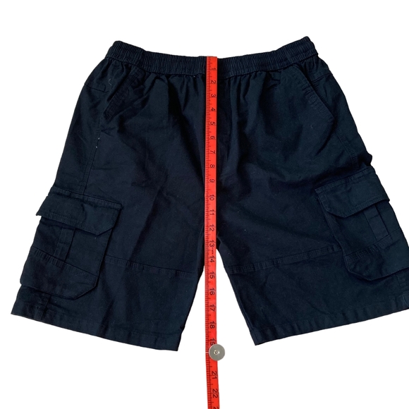 Men's Black Elasticated Cargo Shorts - New without Tags - Size UK Medium - Picture 15 of 16